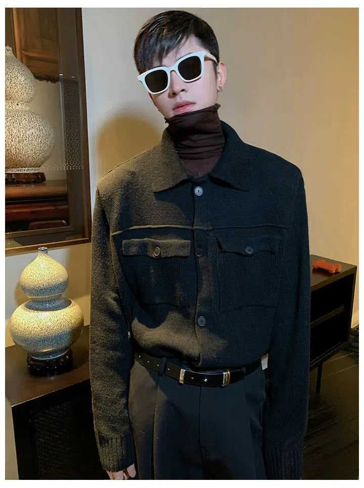 Lapel Knitted Cardigan