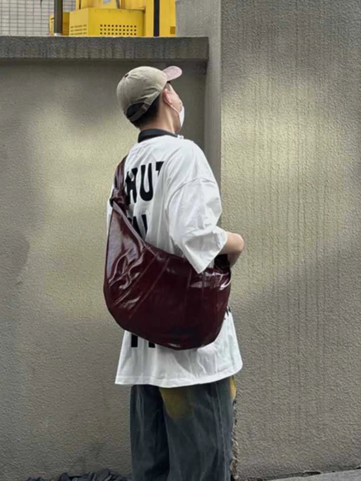 Large Capacity Pleated Crossbody Bag