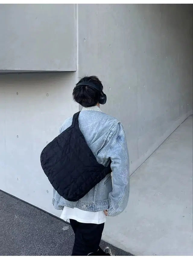 Large Capacity Pleated Shoulder Bag