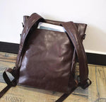 Large Faux Leather Laptop Backpack
