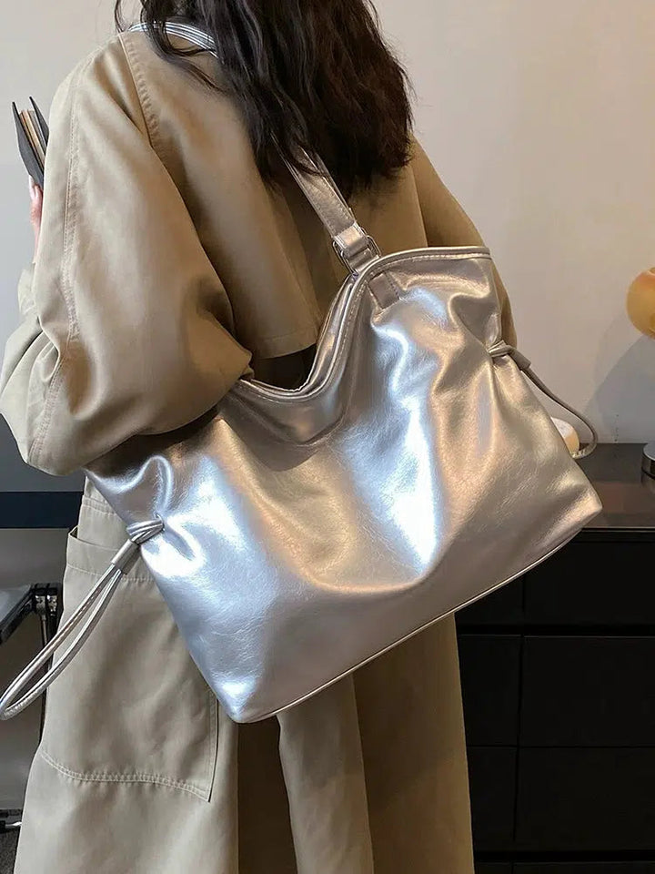 Large Faux Leather Tote Bag