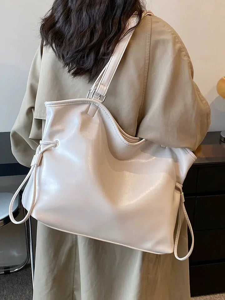 Large Faux Leather Tote Bag