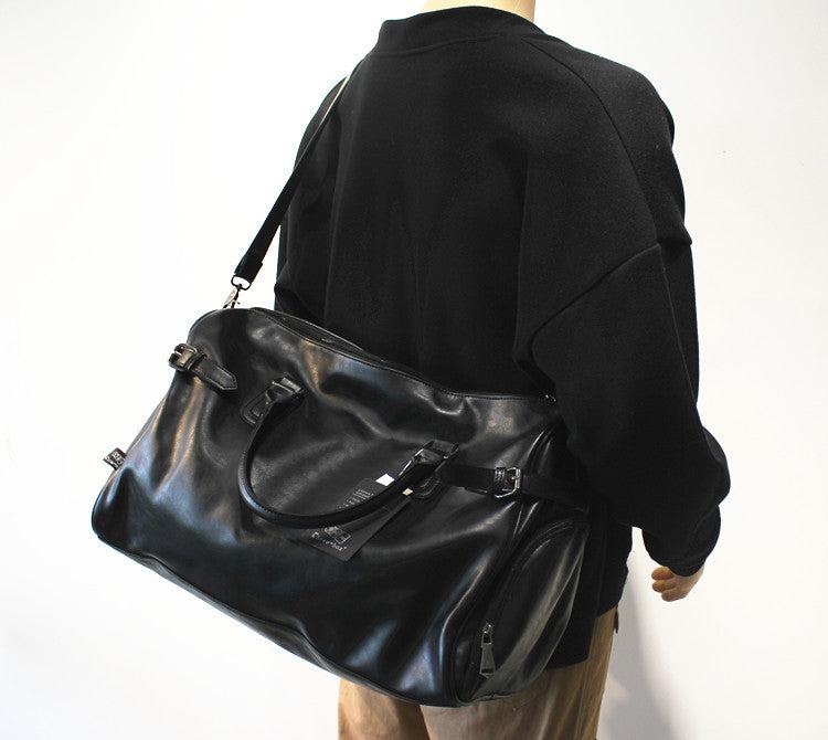 Large Faux Leather Travel Bag