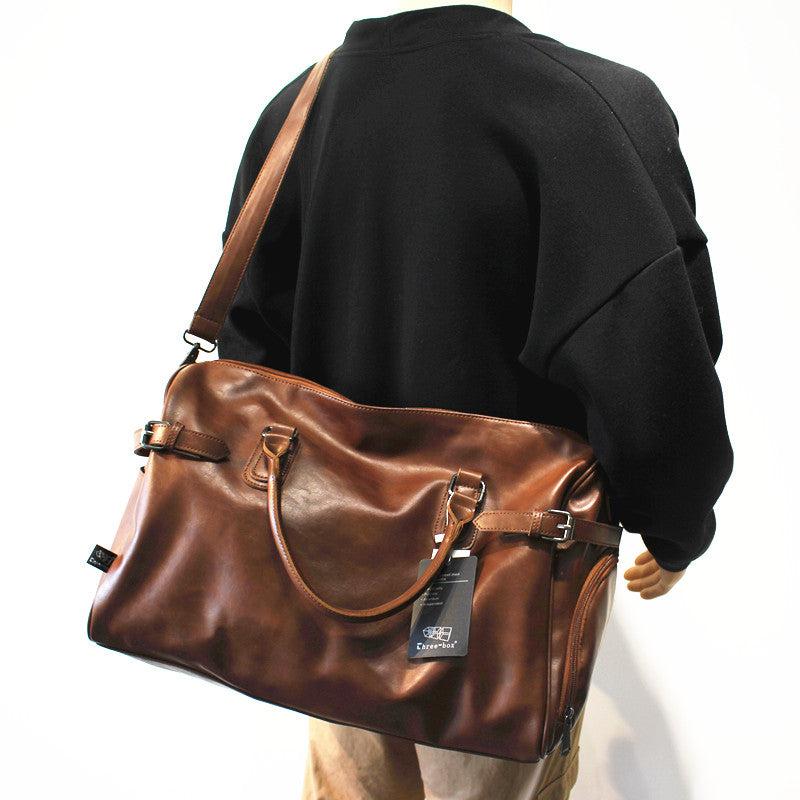 Large Faux Leather Travel Bag