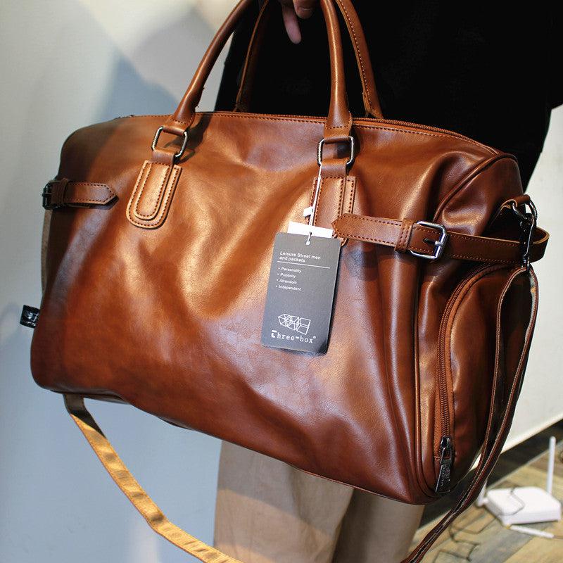 Large Faux Leather Travel Bag