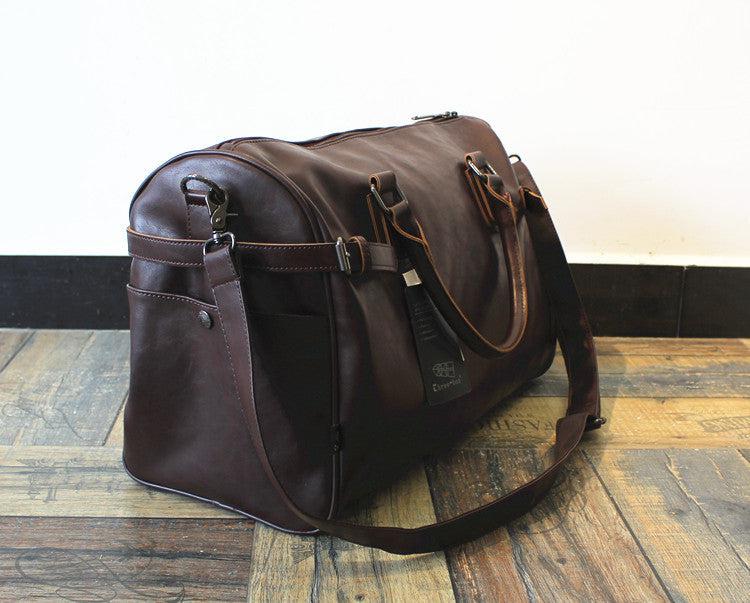 Large Faux Leather Travel Bag