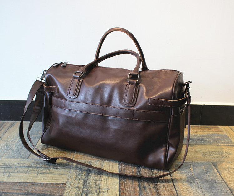 Large Faux Leather Travel Bag