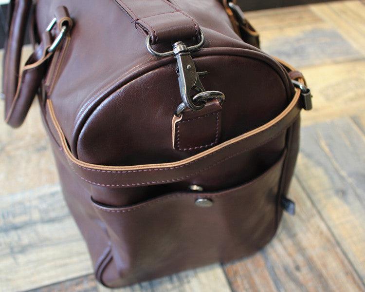 Large Faux Leather Travel Bag