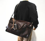 Large Faux Leather Travel Bag