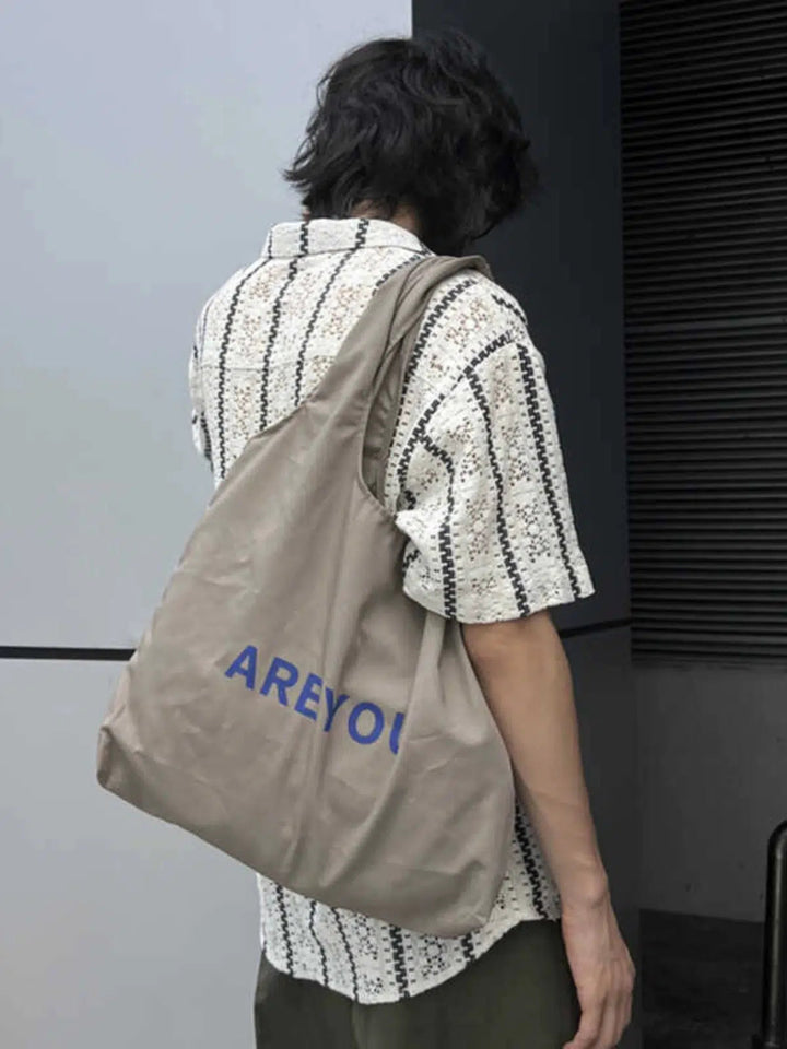Large Grey Shopping Bag