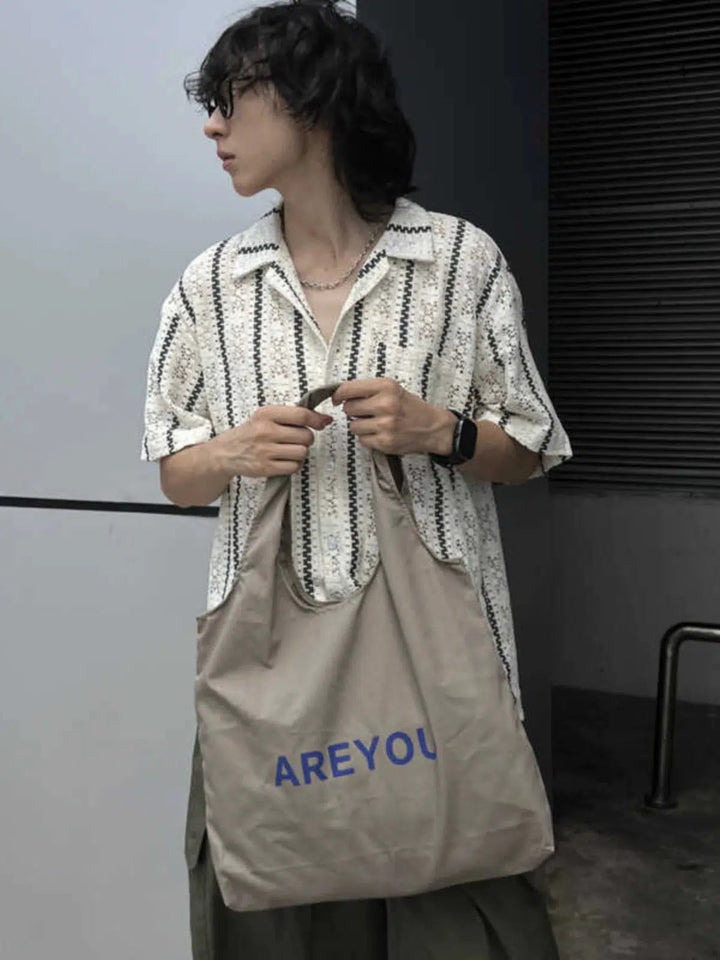 Large Grey Shopping Bag