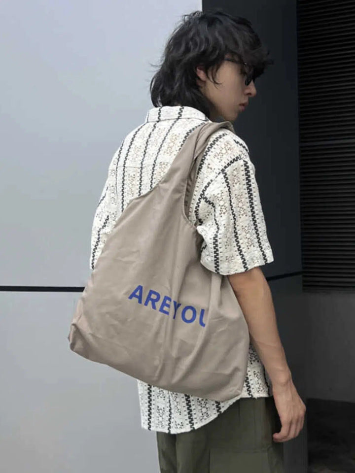 Large Grey Shopping Bag