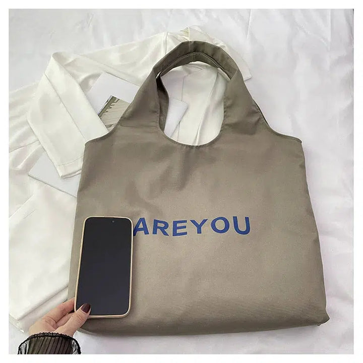 Large Grey Shopping Bag