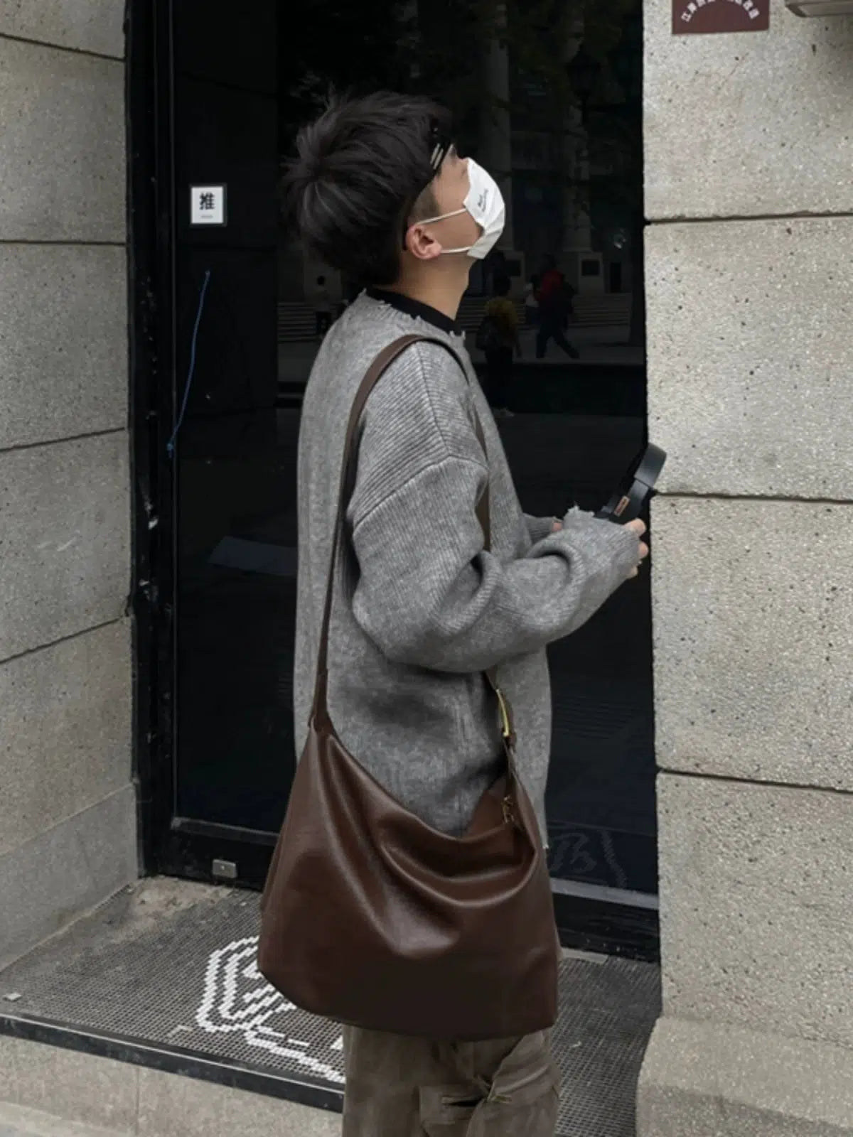 Large Leather Crossbody Bag