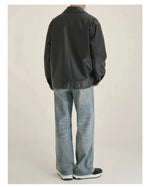 Large Pocket Black Leather Jacket