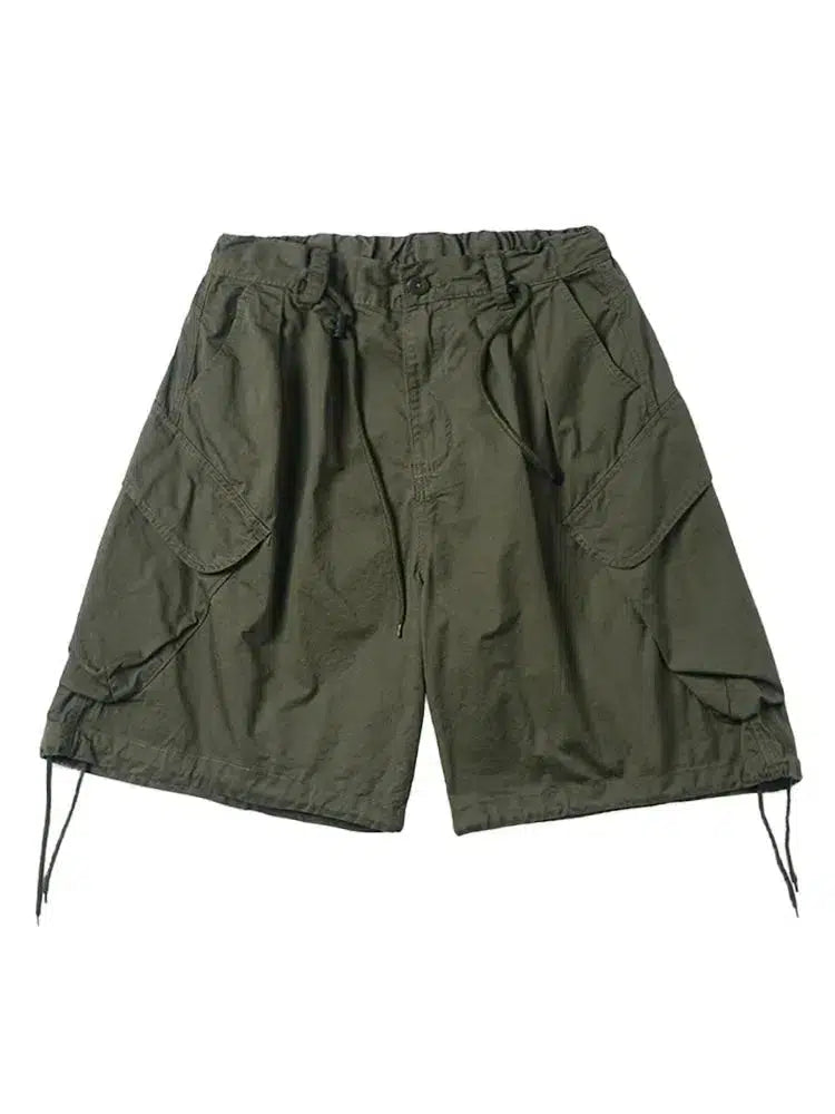 Large Pocket Wide Leg Cargo Shorts