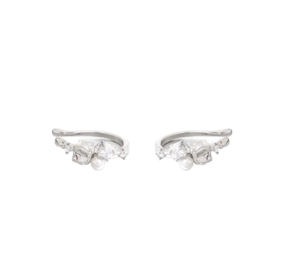 Lava Cube Ear Clips