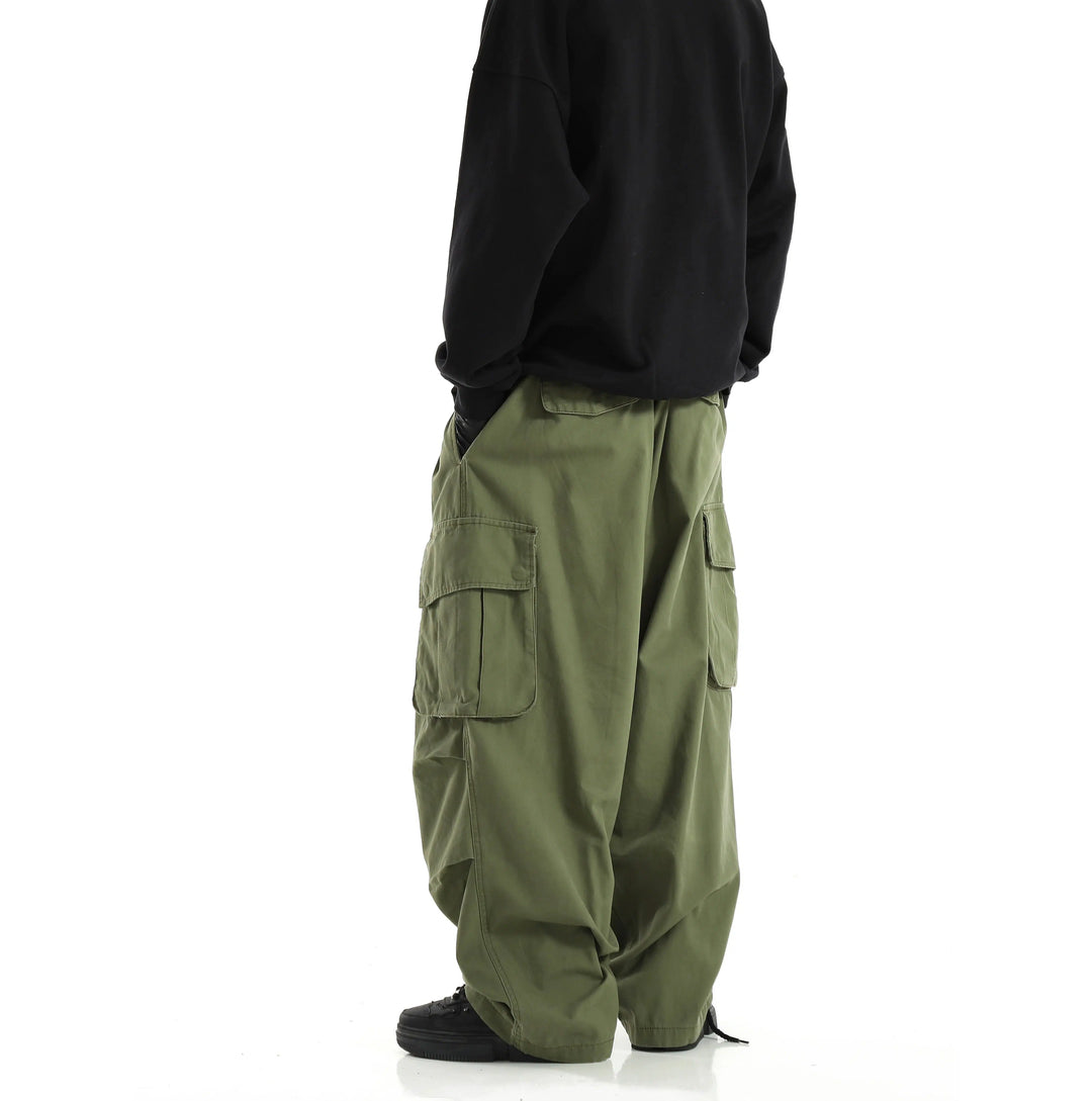Layered Large Pocket Cargo Pants