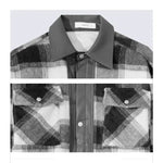 Leather Accents Plaid Jacket