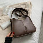 Leather Adjustable Strap Bucket Bag