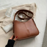 Leather Adjustable Strap Bucket Bag