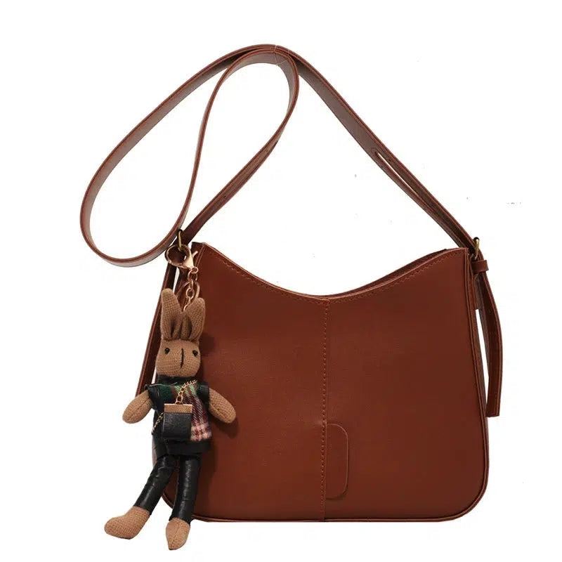 Leather Adjustable Strap Bucket Bag