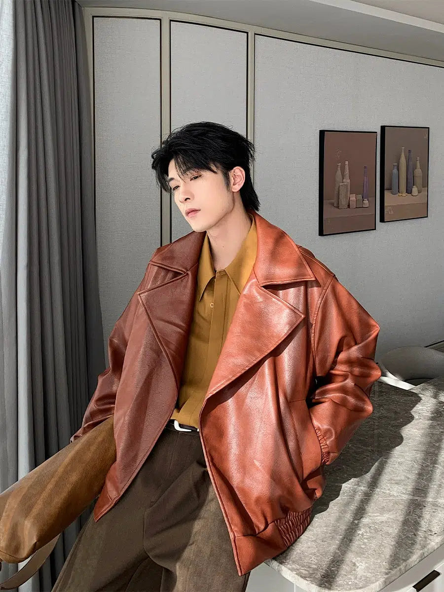 Leather Bomber Jacket