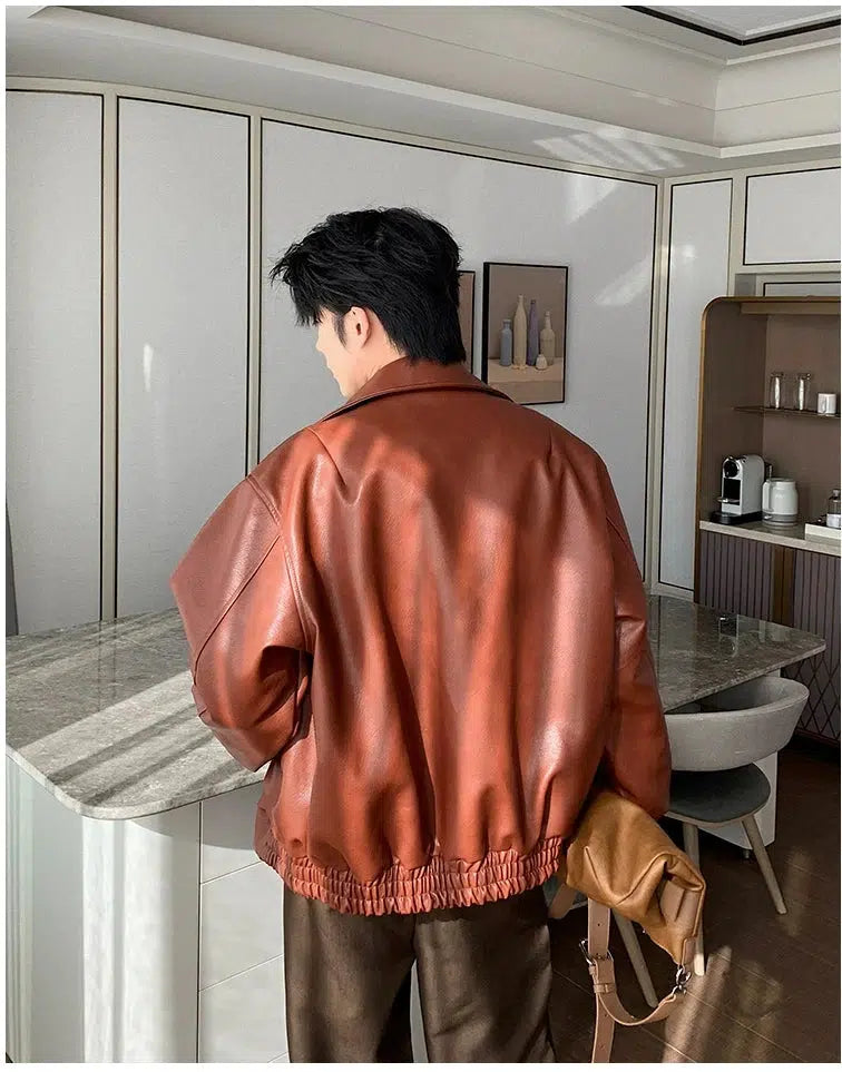Leather Bomber Jacket