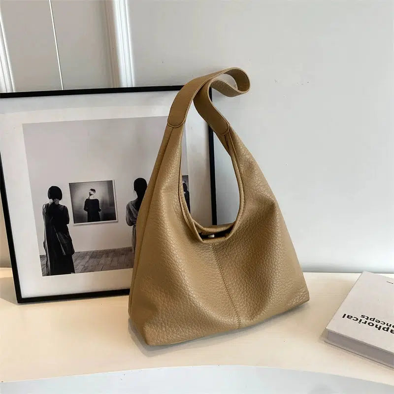 Leather Bucket Shaped Bag