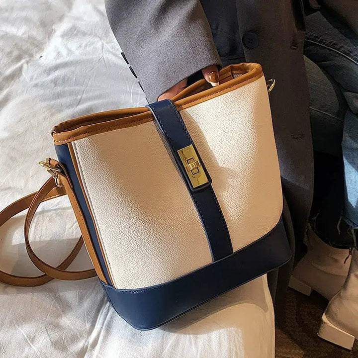 Leather Bucket Shaped Bag