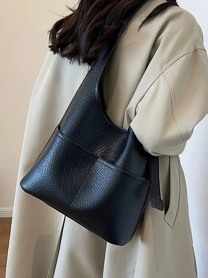 Leather Bucket Shaped Bag