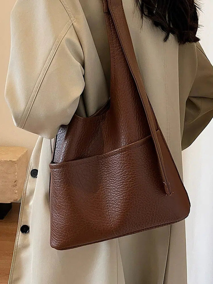 Leather Bucket Shaped Bag