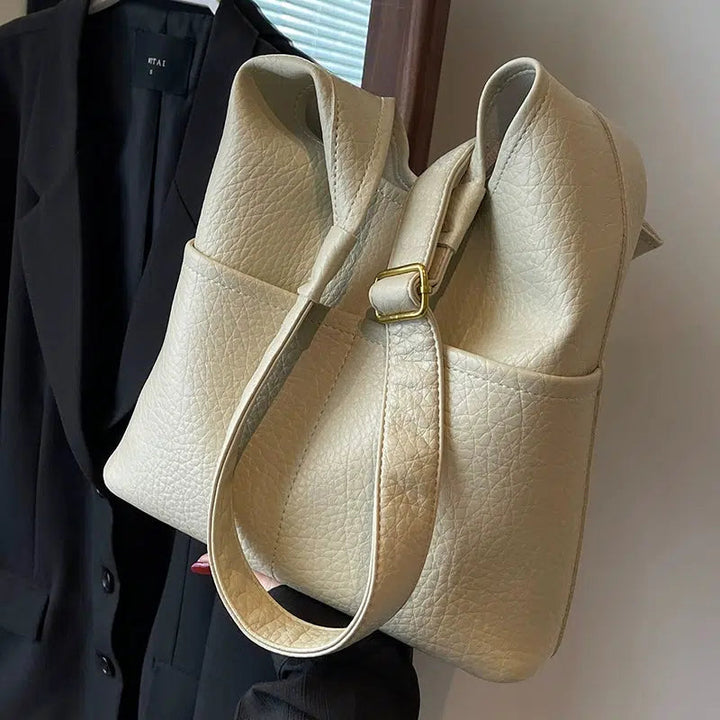 Leather Bucket Shaped Bag