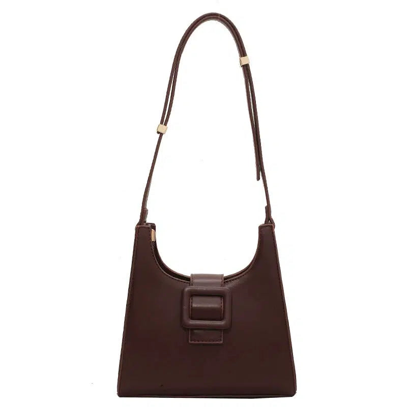 Leather Buckle Shoulder Bag