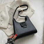 Leather Buckle Shoulder Bag