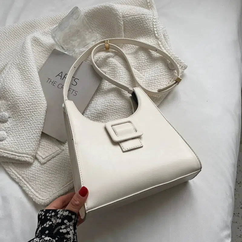 Leather Buckle Shoulder Bag