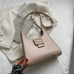 Leather Buckle Shoulder Bag