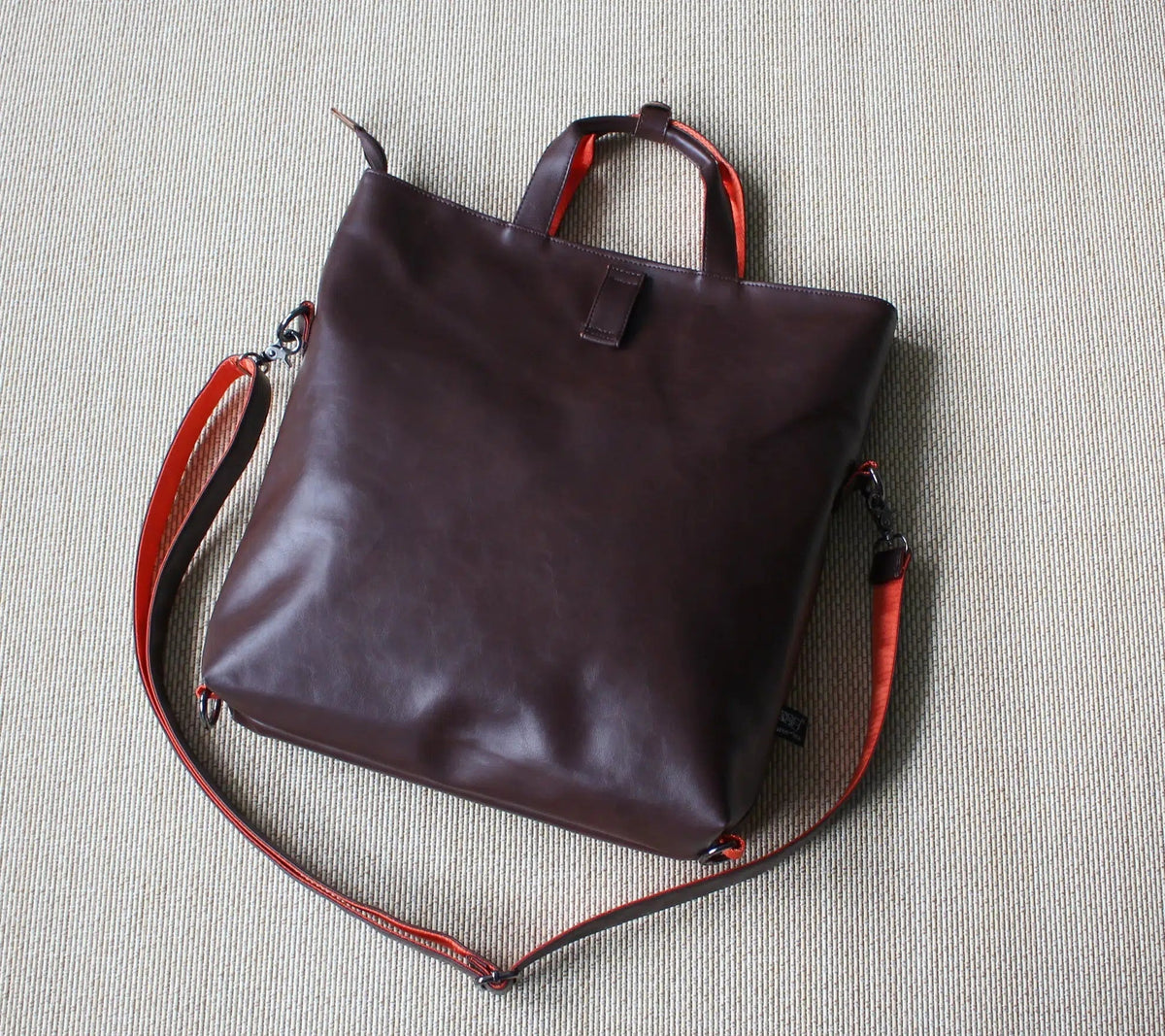 Leather Crossbody Backpack