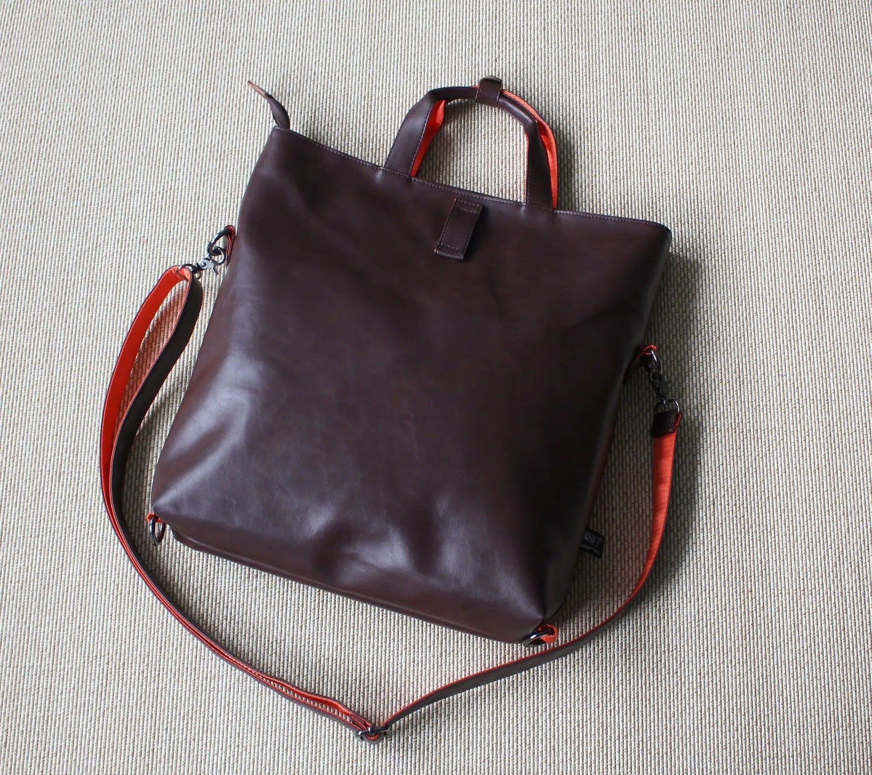Leather Crossbody Backpack