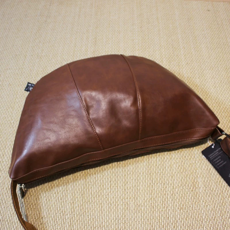 Leather Crossbody Hobo Bag