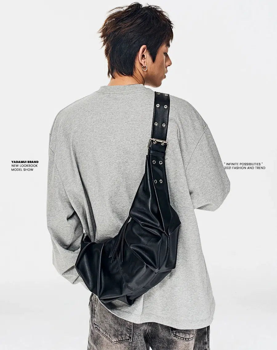 Leather Dumpling Crossbody Bag