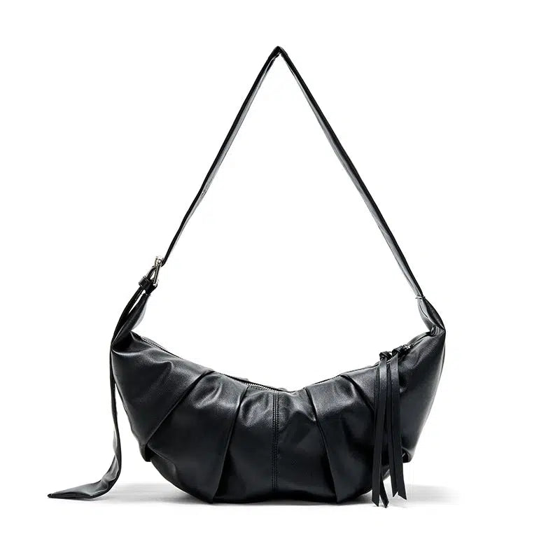 Leather Dumpling Crossbody Bag