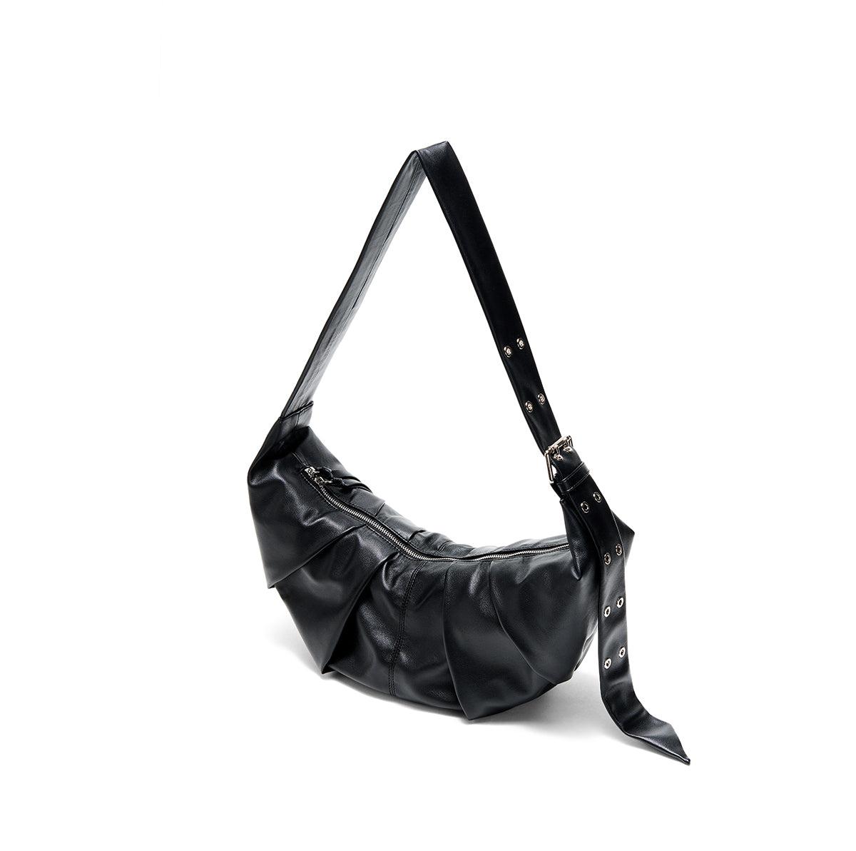 Leather Dumpling Crossbody Bag