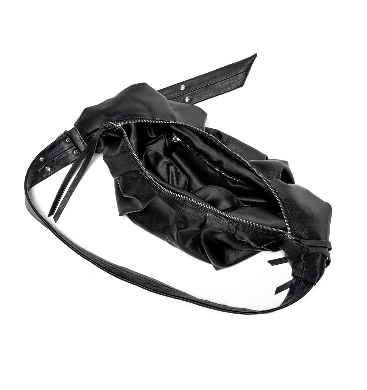 Leather Dumpling Crossbody Bag