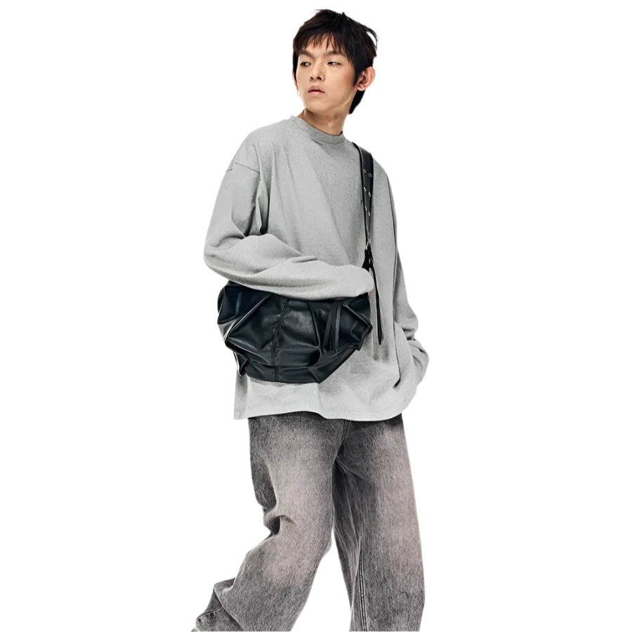 Leather Dumpling Crossbody Bag