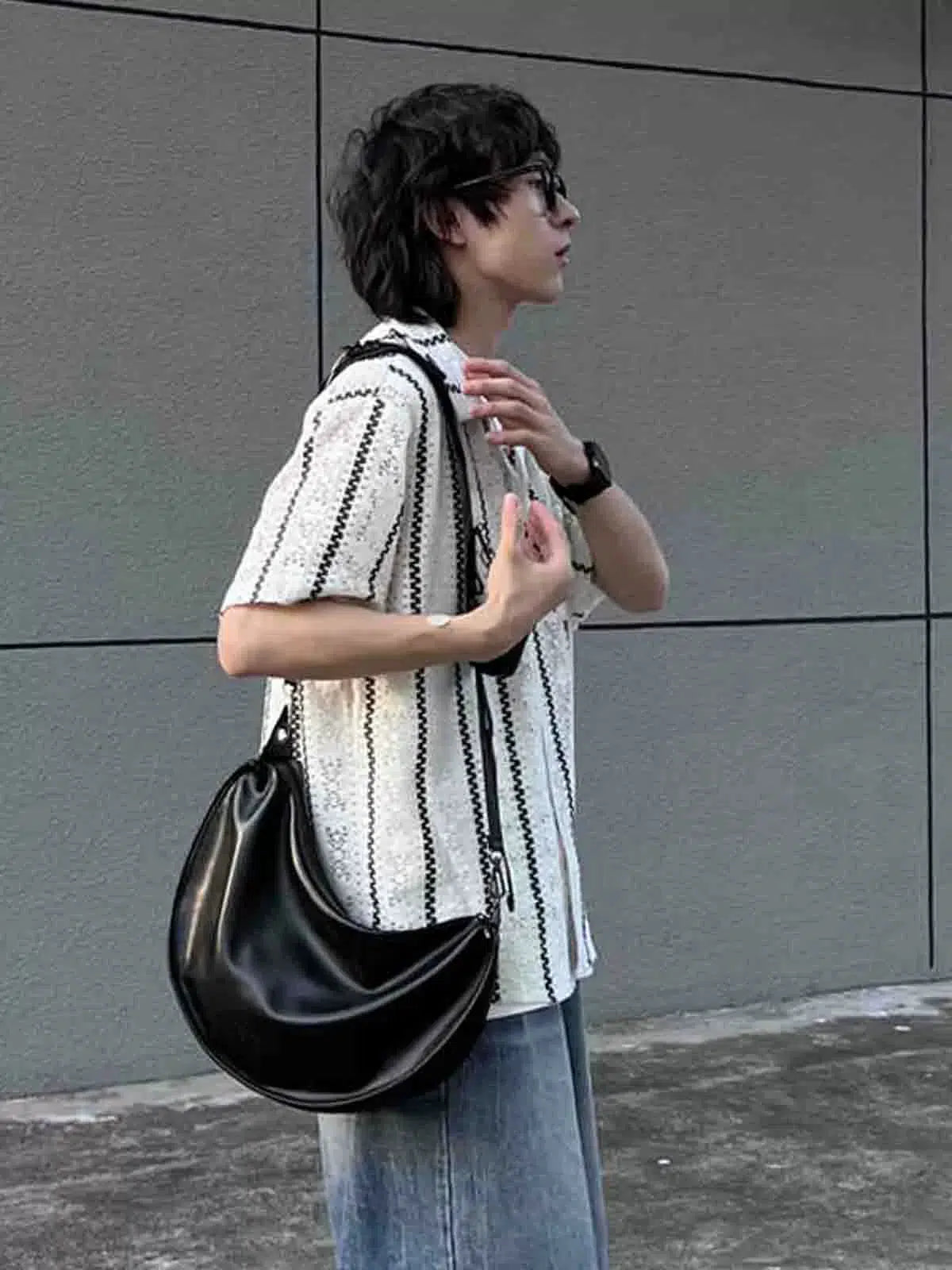 Leather Large Messenger Bag