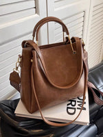 Leather Shoulder Strap Tote Bag