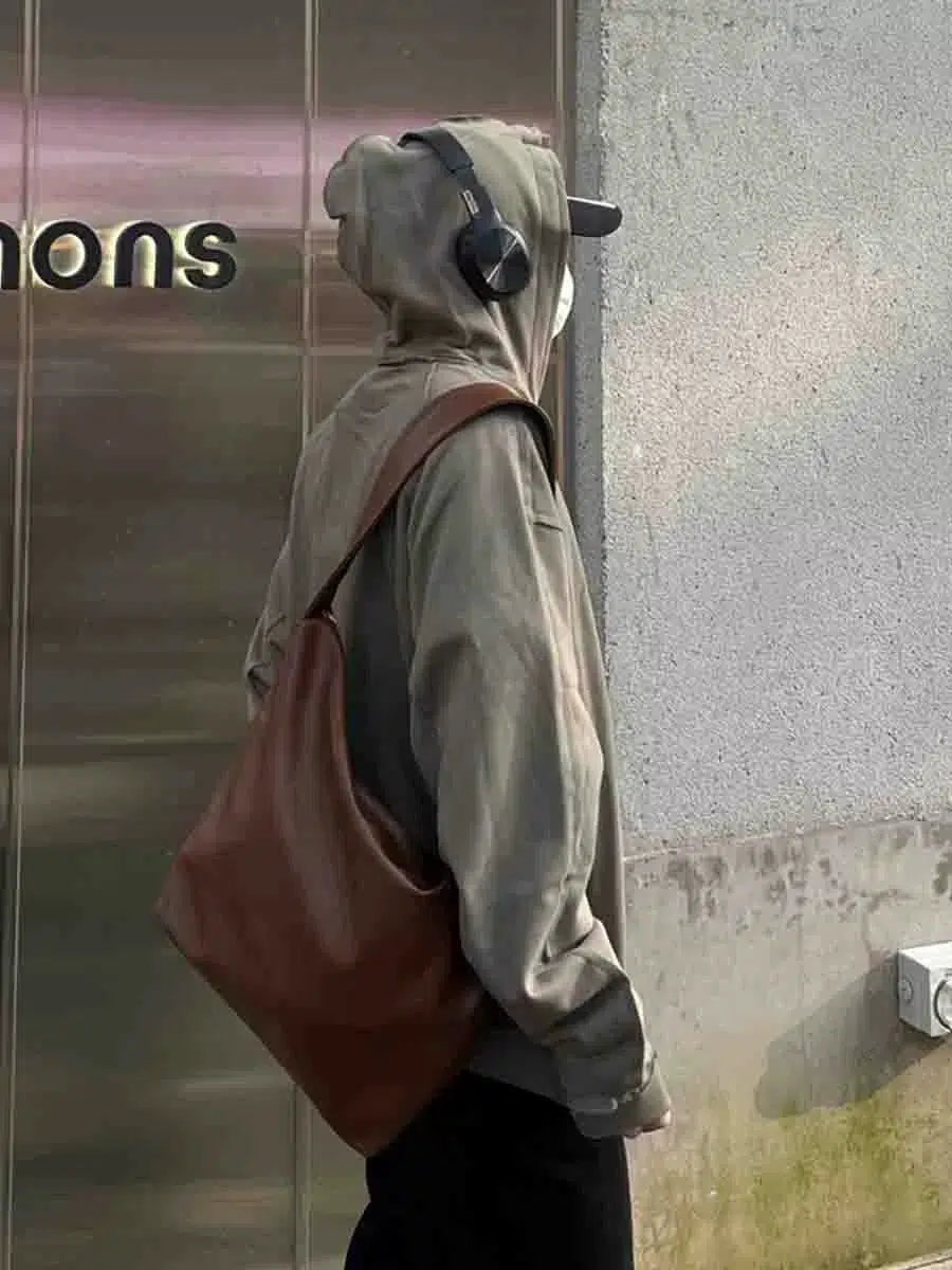 Leather Sling Shoulder Bag