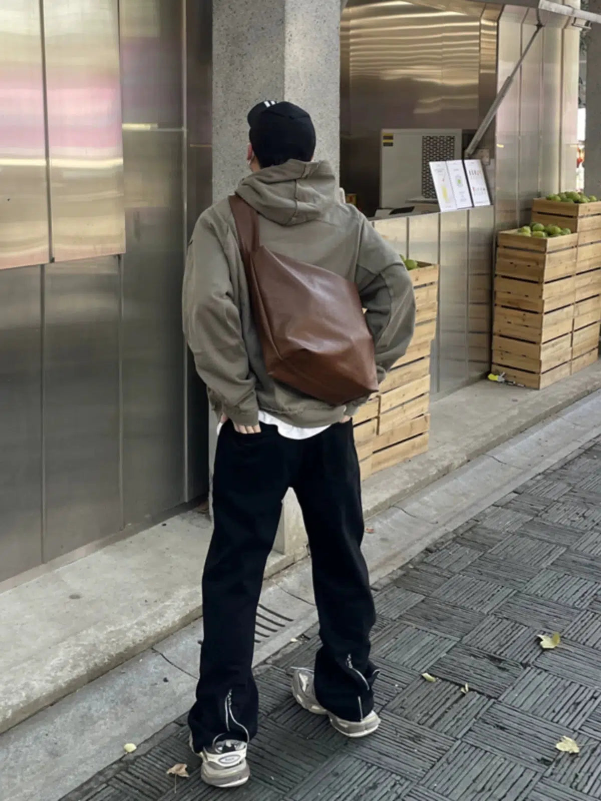 Leather Sling Shoulder Bag