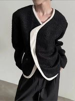 Leather Trim Textured Jacket